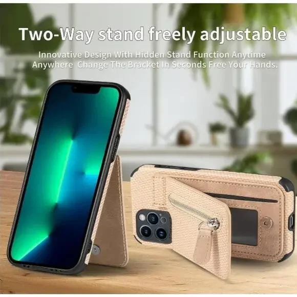 3-in-1 Phone Case In Beige For iPhone 14 Pro - Picture 5 of 11